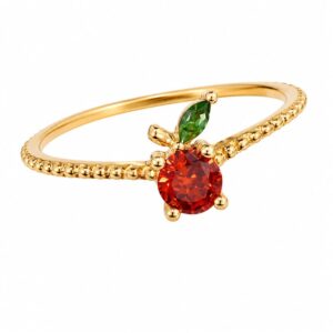 925 silver cherry CZ ring wholesale product detail