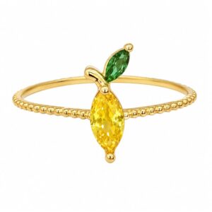 925 silver lemon CZ ring wholesale product detail