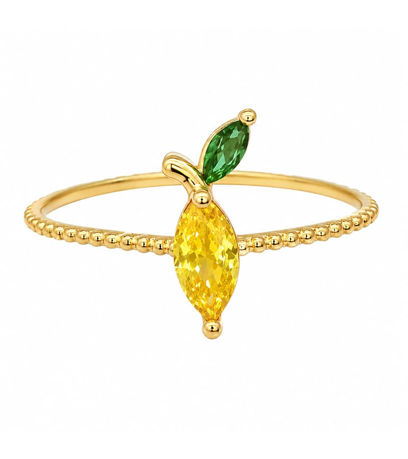 925 silver lemon CZ ring wholesale product detail