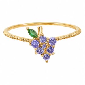 925 silver grape CZ ring wholesale product detail