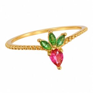 925 silver strawberry CZ ring wholesale product detail