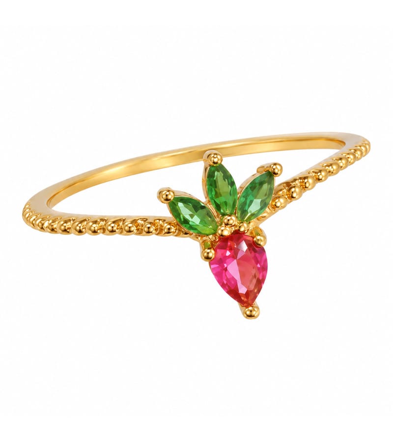 925 silver strawberry CZ ring wholesale product detail