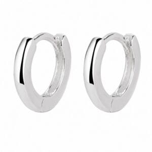 925 Sterling Silver Modern Sculptural Silver Hoop Earrings for Wholesale Buyers - E00111