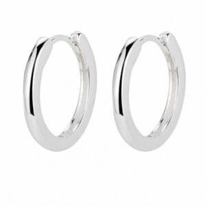 925 Sterling Silver Modern Sculptural Silver Hoop Earrings for Wholesale Buyers - E00113