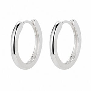 925 Sterling Silver Modern Sculptural Silver Hoop Earrings for Wholesale Buyers - E00114