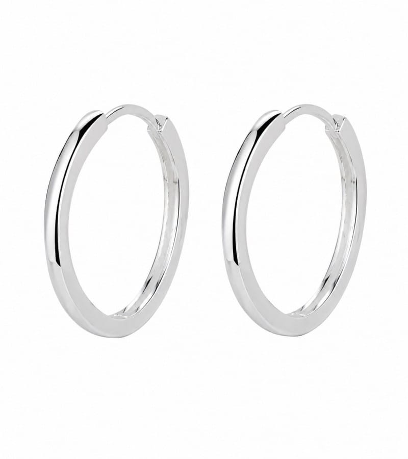 smooth huggie for modern silver earrings collection E00115