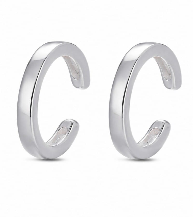 modernist silver shape for modern silver earrings collection E00117