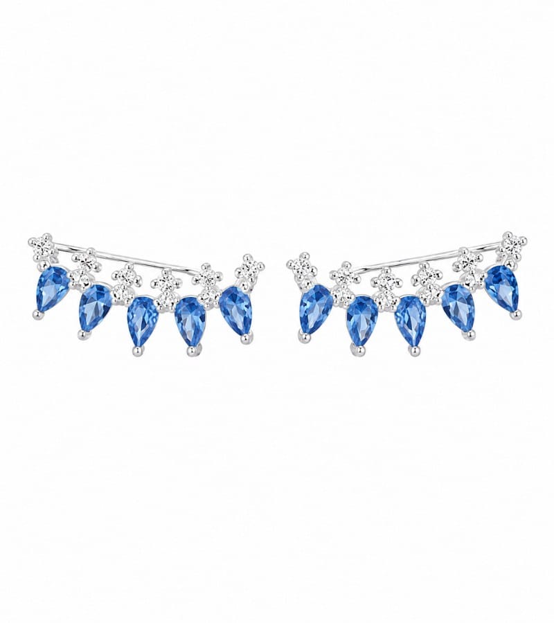 stone ear crawler for ear climber earrings collection E0013