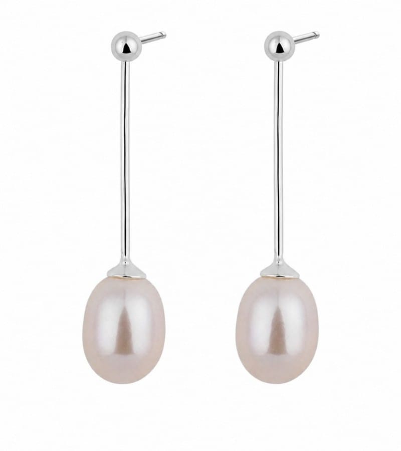 two-piece chain style for silver threader earrings collection E00153