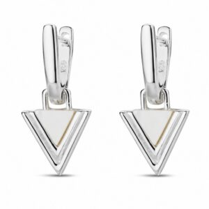 925 Sterling Silver Geometric Triangle Silver Earrings for Wholesale Buyers - E00168
