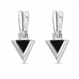925 Sterling Silver Geometric Triangle Silver Earrings for Wholesale Buyers - E00169