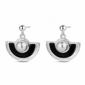 925 Sterling Silver Geometric Triangle Silver Earrings for Wholesale Buyers - E00170