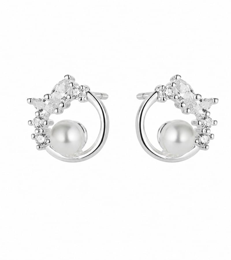 bridal pearl drop for earrings with pearl drops collection E00183