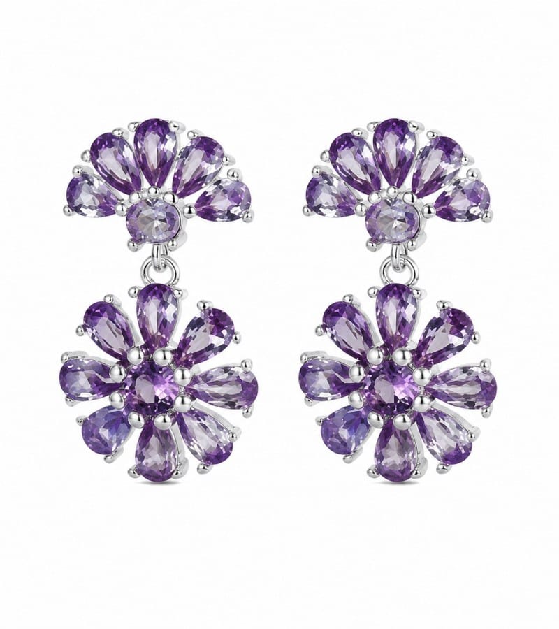 formal silver earring for statement earrings collection E00190