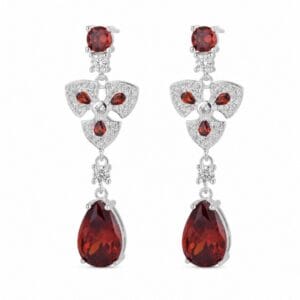 925 Sterling Silver Colorful Statement Chandelier Earrings for Wholesale Buyers - E00193