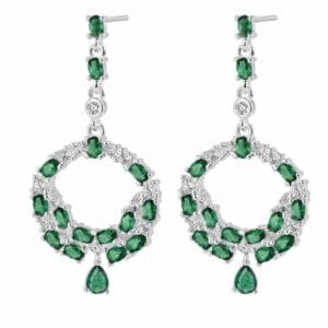 925 Sterling Silver Colorful Statement Chandelier Earrings for Wholesale Buyers - E00198