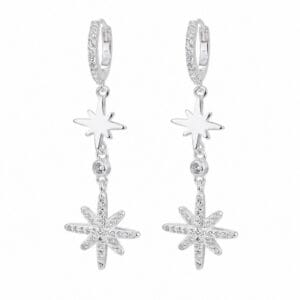 925 Sterling Silver Colorful Statement Chandelier Earrings for Wholesale Buyers - E00205