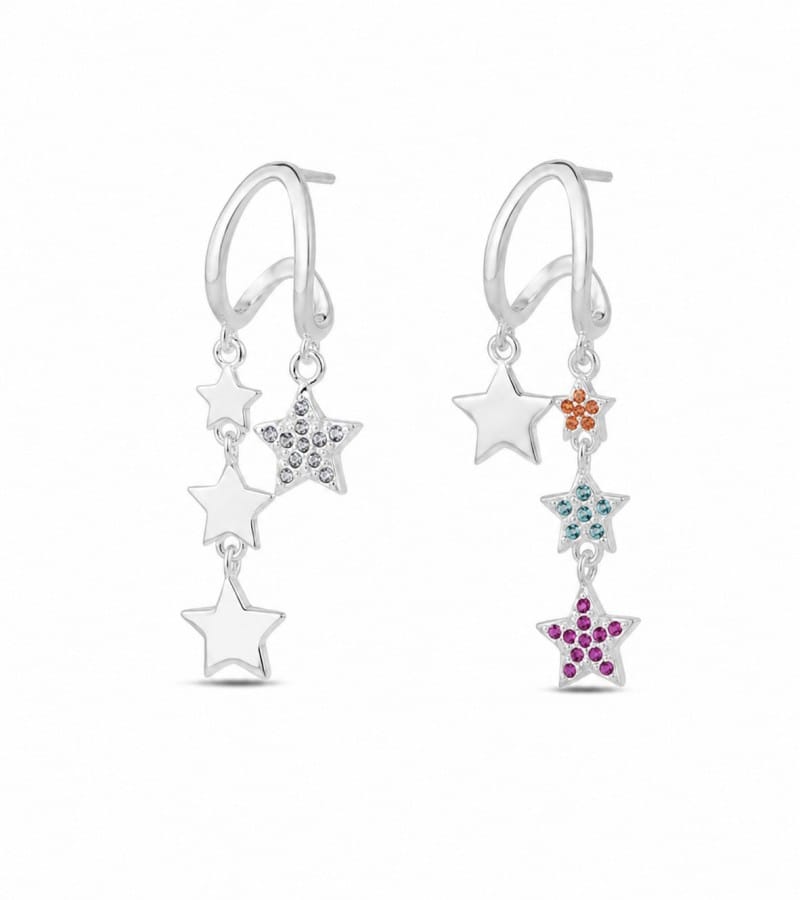 flower stud earring for silver flower earrings collection E00206