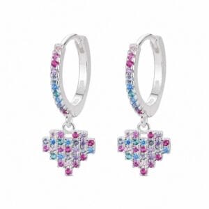925 Sterling Silver Colorful Statement Chandelier Earrings for Wholesale Buyers - E00209