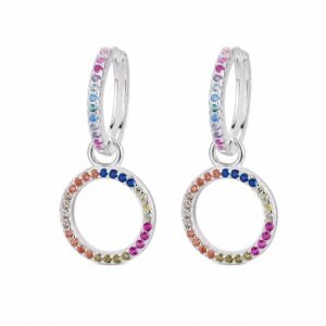 925 Sterling Silver Colorful Statement Chandelier Earrings for Wholesale Buyers - E00211