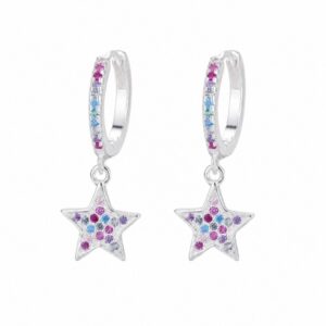 925 Sterling Silver Colorful Statement Chandelier Earrings for Wholesale Buyers - E00212