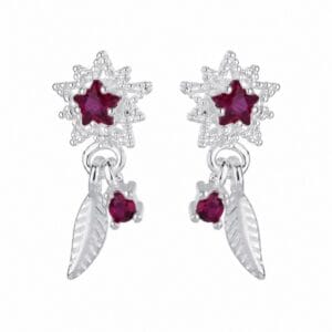 925 Sterling Silver Colored Stone Statement Earrings for Wholesale Buyers - E0022