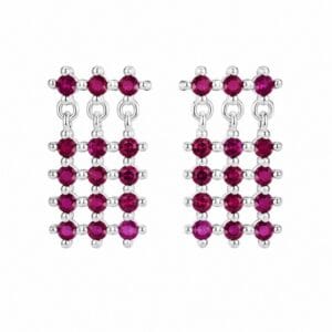 925 Sterling Silver Colored Stone Statement Earrings for Wholesale Buyers - E0023