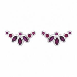 925 Sterling Silver Colored Stone Statement Earrings for Wholesale Buyers - E0024
