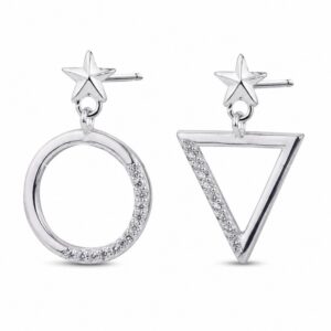 925 Sterling Silver Novelty Silver Earrings with Distinct Motif Detail for Wholesale Buyers - E00243