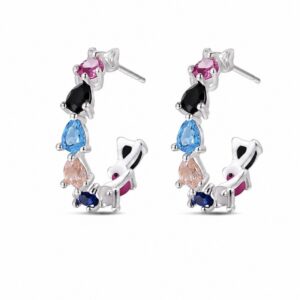 925 Sterling Silver Novelty Silver Earrings with Distinct Motif Detail for Wholesale Buyers - E00251