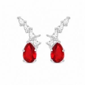 925 Sterling Silver Linear CZ Drop Earrings for Wholesale Buyers - E0026