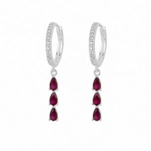 925 Sterling Silver Linear CZ Drop Earrings for Wholesale Buyers - E0027