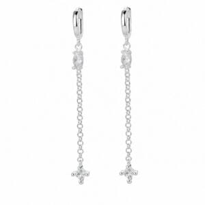 925 Sterling Silver Delicate Gemstone Drop Earrings for Wholesale Buyers - E0058