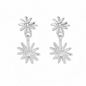 925 Sterling Silver Clear CZ Silver Stud and Bar Earrings for Wholesale Buyers - E0061