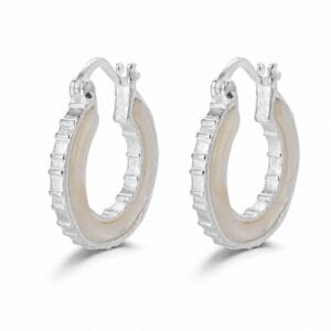 925 Sterling Silver Long Dangle Earrings with Chain and Stone Detail for Wholesale Buyers - E0067