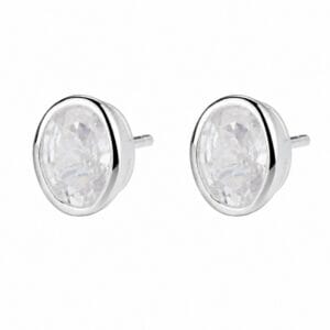925 Sterling Silver Long Dangle Earrings with Chain and Stone Detail for Wholesale Buyers - E0076