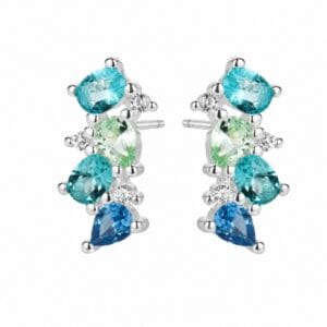 925 Sterling Silver Compact Silver Hoop and Stud Earrings for Wholesale Buyers - E0084