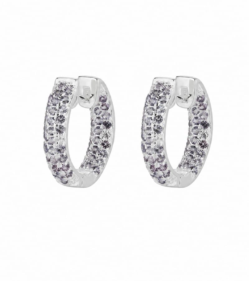 smooth huggie for modern silver earrings collection E0088