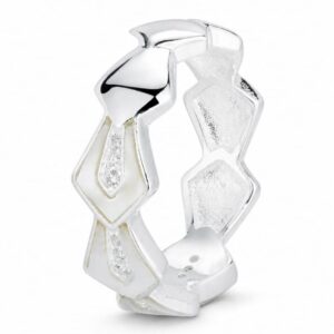 925 Silver Geometric Cutout Band Ring Wholesale