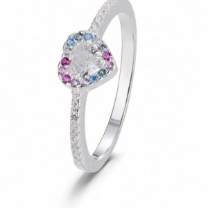 925 Silver Multicolor Cluster Stone Ring Wholesale