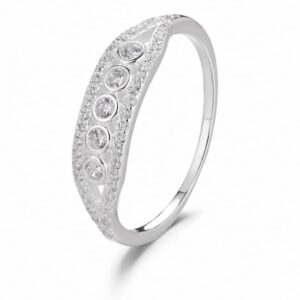 925 Silver Round Station Band Ring Wholesale