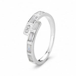 925 Silver Baguette Stone Band Ring Wholesale