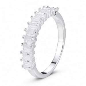 925 Silver Vertical Baguette Band Ring Wholesale