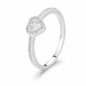 925 Silver Round Halo Bypass Ring Wholesale
