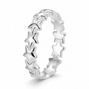925 Silver Star Cutout Band Ring Wholesale