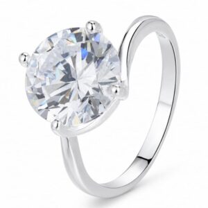 925 Silver Large Round Solitaire Ring Wholesale