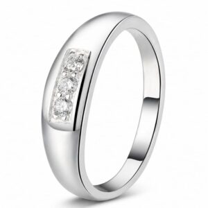 925 Silver Rectangular Pave Panel Ring Wholesale