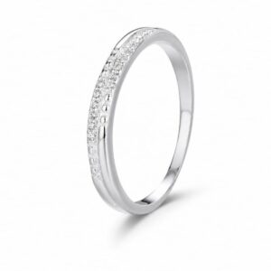 925 Silver Thin Pave Band Ring Wholesale