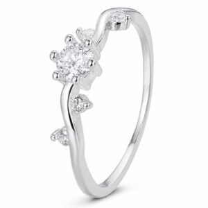 925 Silver Flower Branch Ring Wholesale