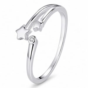 925 Silver Shooting Star Open Band Ring Wholesale